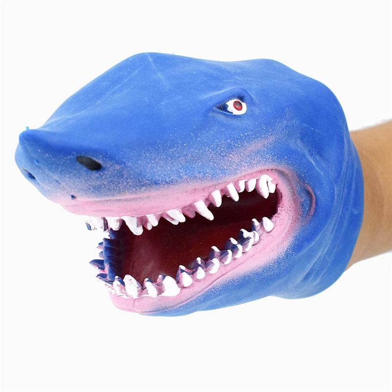 PVC Shark Hand Puppet Animal Head Hand Puppets Kids Toys Gift 