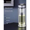 WANXIANG Heat-Resistant Double-Walled Glass Filter Mug with Lid