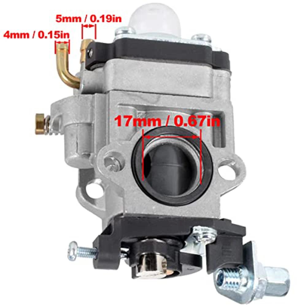 15mm Carburetor W/Gasket For 2-stroke Engine For 50cc 52cc 49cc 47cc 43cc 33cc Lawn Mower Engines Brush Cutter Grass Trimmer
