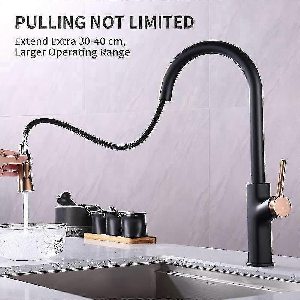 Kitchen Faucet,360 Rotating Kitchen Mixer Tap,Kitchen Faucet Sprayer Black Kitchen Mixer Tap with 2 Modes,High Pressure Kitchen Faucet,Kitchen Mixer T