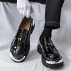 Classic Men Loafers Black White Men Thick-soled Durable Casual Comfortable Fashionable Fringed Shoes Social Shoes Sizes 38-46