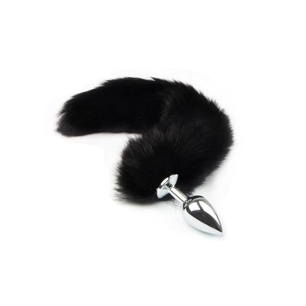 VaHppy 3pcs/lot Role-playing Fox Eye Patch/Anal Plug/Hair Band Black Long Plush SM BDSM Bondage Sex Toys Couple Flirting Cosplay