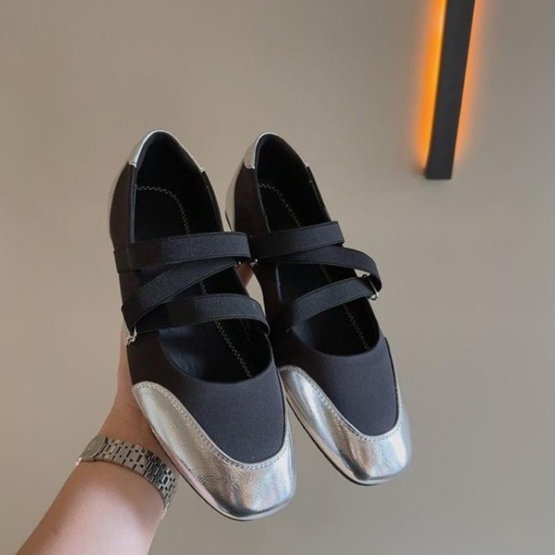 Fashion Women's Elegant Minimalist Dance Shoes Shallow Mouth Fashion Versatile Casual Shoes 2025 Spring New Comfortable Soft-soled Shoes