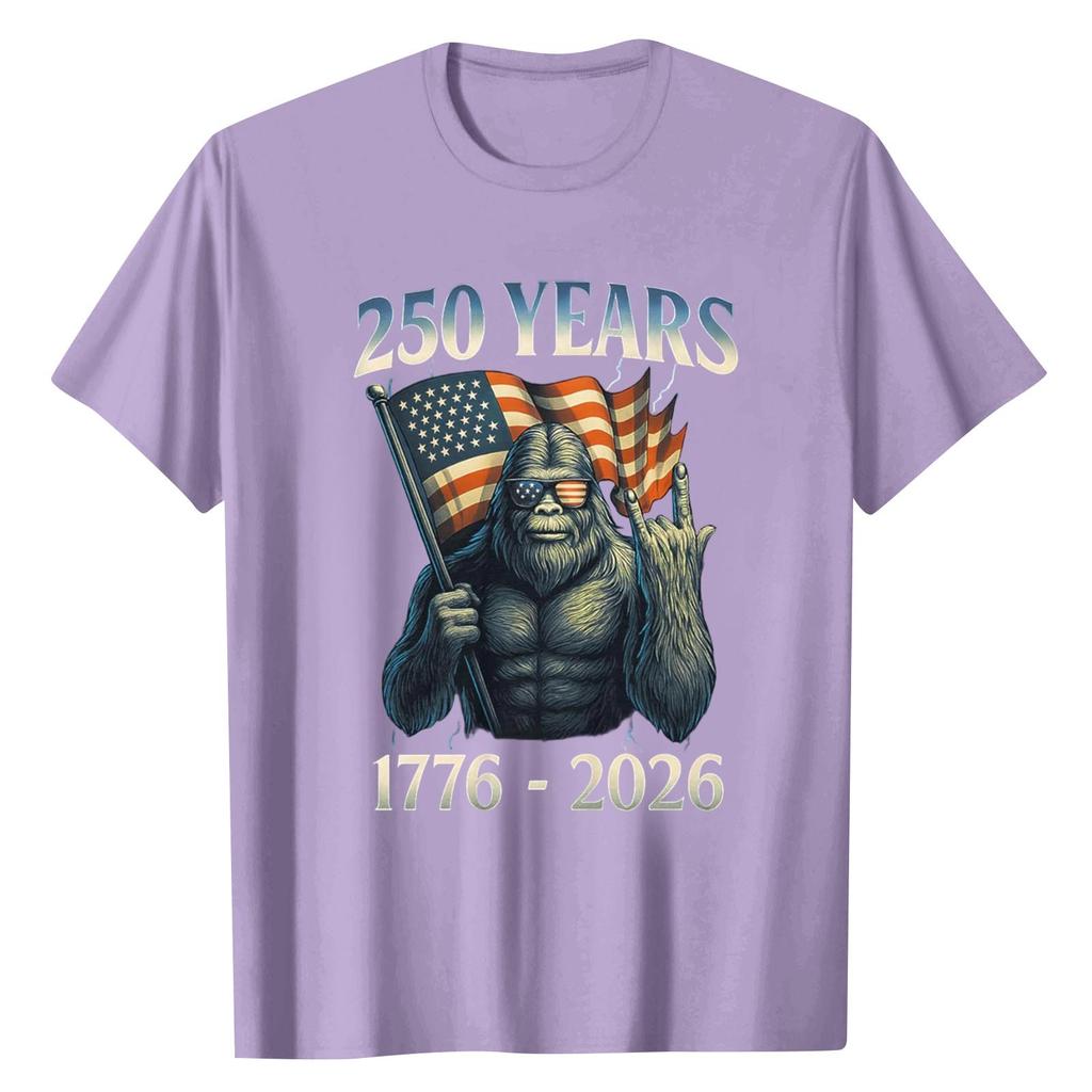 Unisex Round Neck Casual Digital Printed Short Sleeved T-shirt Top
