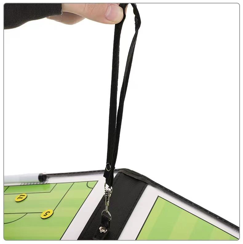 Foldable Magnetic Football Coaching Board with Chess Pieces and Pen