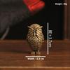 1Pcs Bookshelf Decoration Vintage Brass Owl Statue Ear Covering Animal Sculpture Desktop Home Office Ornament Unique Gift