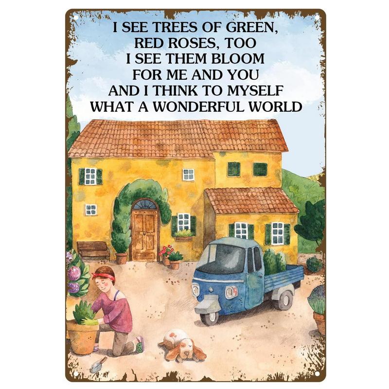 Metal Tin Signs It's A Good Day  Wall Art Vintage Tin Sign for Office Home Classroom Library Bedroom Wall Decor