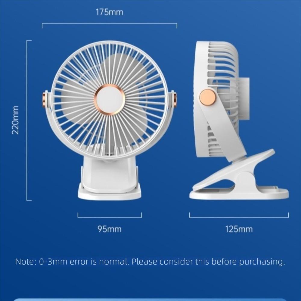 Clip/Stand/Hang Design Clip-on Fan 720° Rotation Cooling Fan Mini Desktop Electric Fan  Home