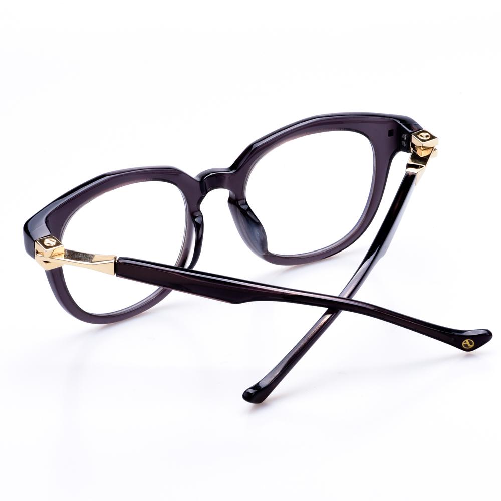 Alloaiweeo [Alo:Ctzen] Ci7602A C2 Broad Semi-Oversized Dark Gray Horn-Rimmed Glasses