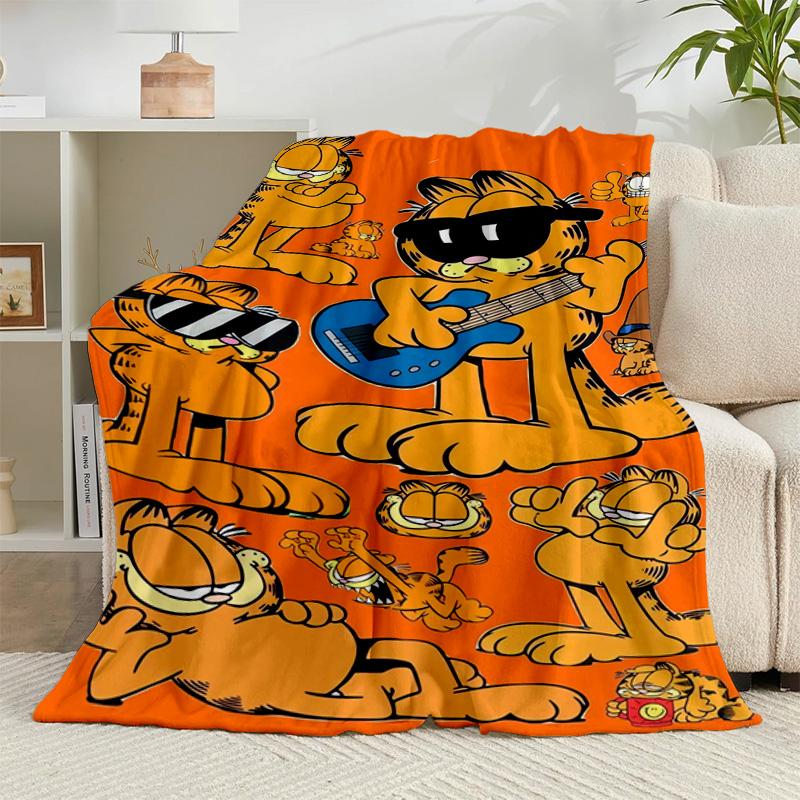 1PC Garfi cat Valentine Heart Flannel Blanket Gift, Suitable for Both Men And Women, Soft Ideal for Beds And Sofa, Birthday Or Christmas Gift