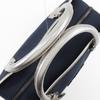 LOEWE Amazona 36 Handbag Boston bag 2010 Navy blue/Silver canvas/leather Women Used