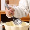 1/2/3PCS Large Hammered 304 Stainless Steel Shell Spoon Long Soup Spoons Public Hot Pot Serving Scoop Restaurant Table