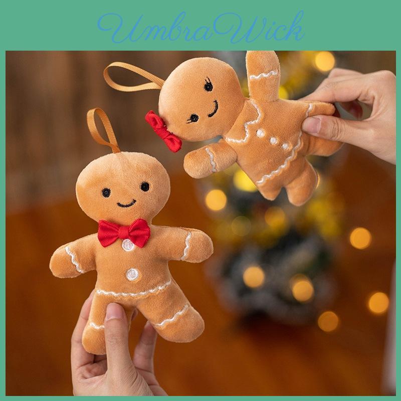 Cute Gingerbread Man Plush Doll Keychain Perfect For Holiday Decorations And Gifts