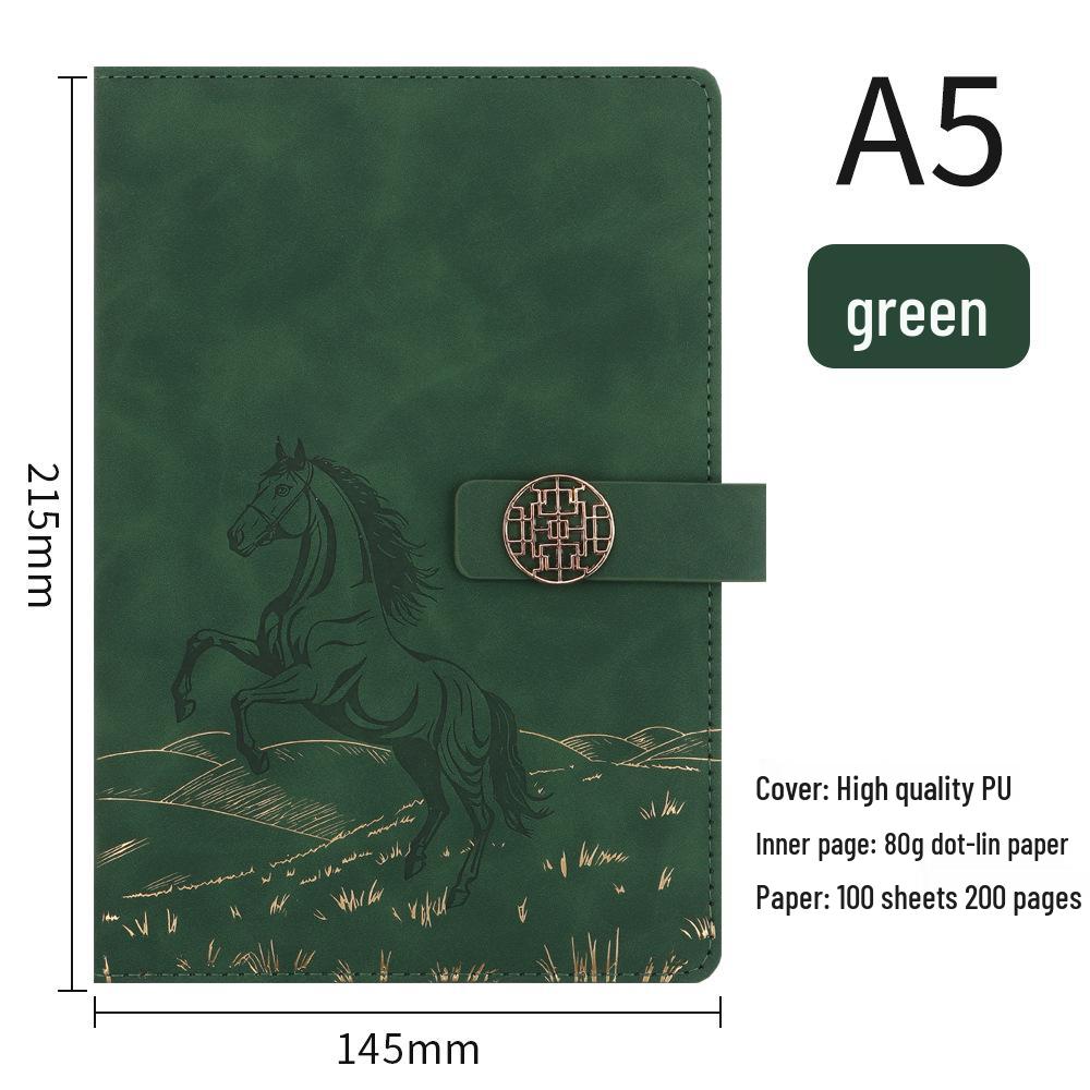 A5 Horse Year Business Notebook - Customizable with Logo, Ma Dao Cheng Gong Design, Gift Box Notepad Set A5