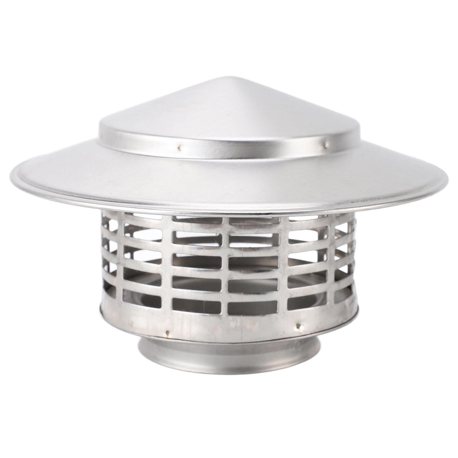 

Stainless Steel Chimney Cap Rustproof Round Exterior Chimney Fireplace Topper Cone Top for Outside