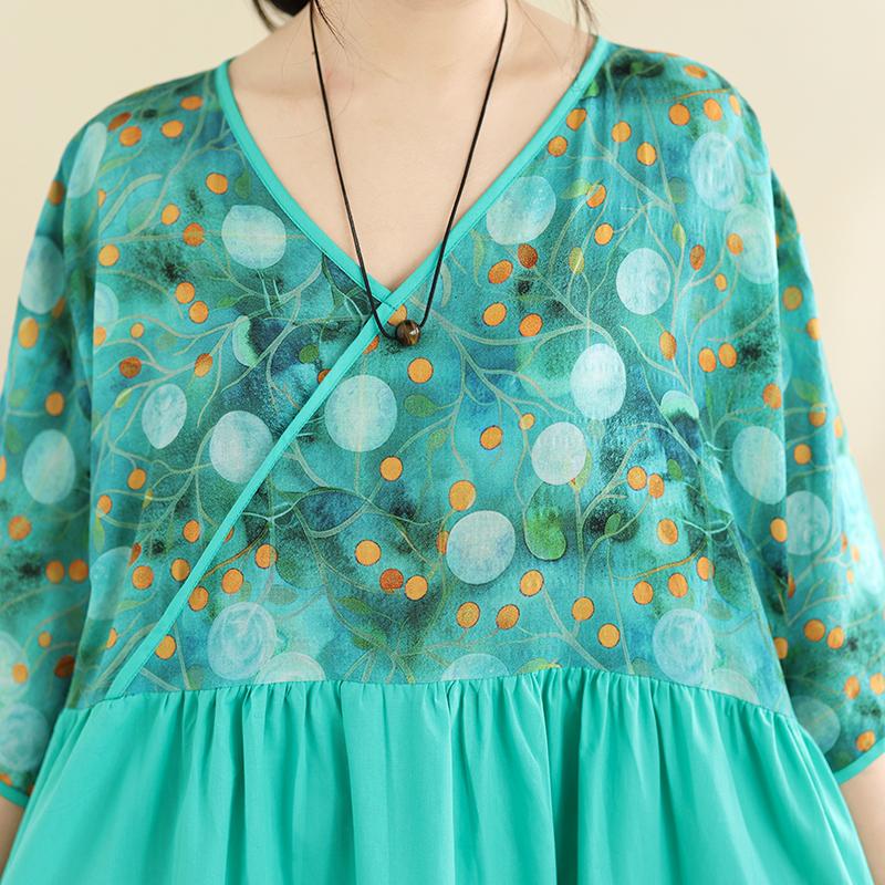 DIMANAF New 2026 Women Plus Size Summer Casual Long Dress Cotton Loose Oversize Maxi Beach Sundress Elegant Vintage Lady Print Floral