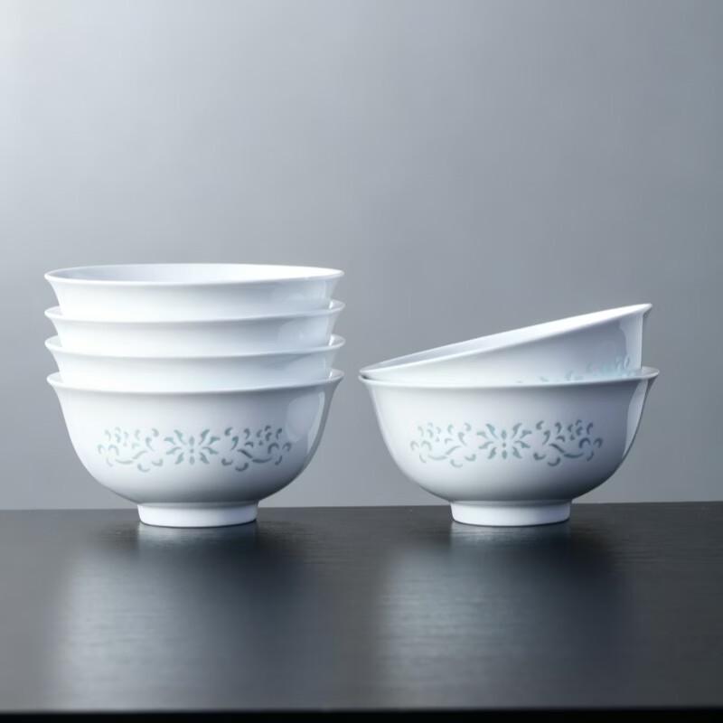 Haoya Jingdezhen Underglaze White Porcelain 6-inch Noodle Bowls (Set of 6)