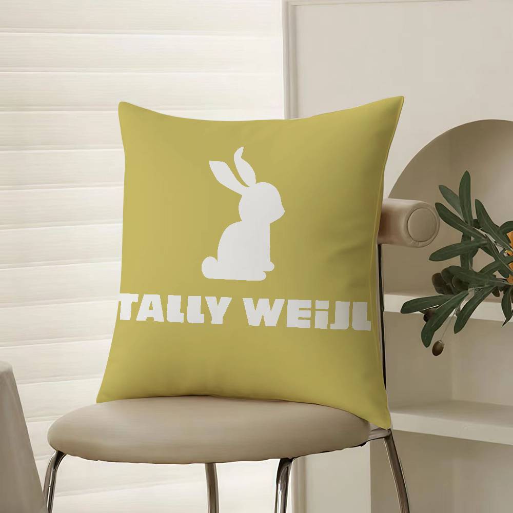 Fashionable And Trendy Design Tally Weijl-I Pillow Case Comfort Sofa Bed Silky elegant Invisible zipper Decorative cushion cover