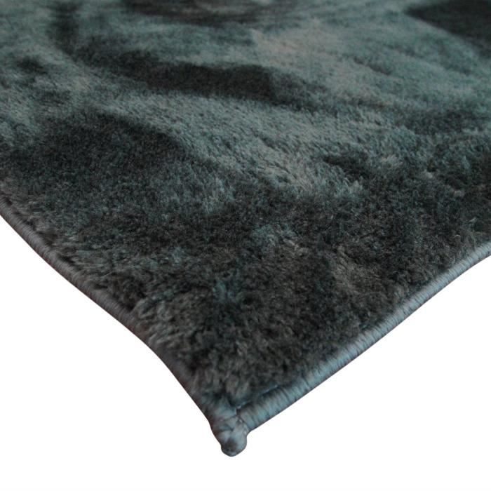 Tapis doux uni vert foncé 120x160