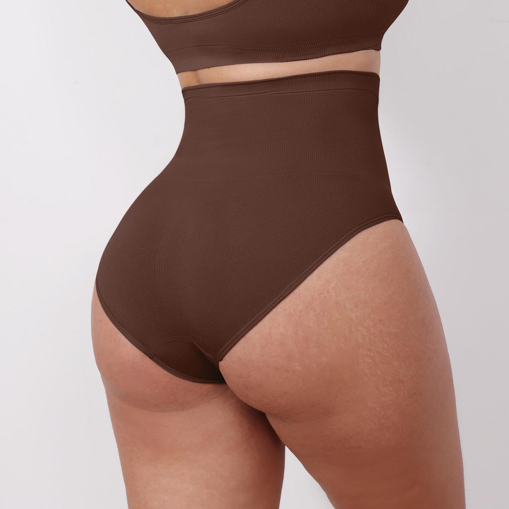 Women High Waisted Seamless Tummy Control Butt Lifting Body Shaping Briefs