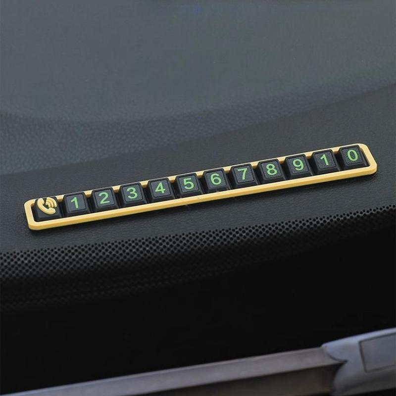 Car Temporary Parking Card Phone Number Card Plate Telephone Number Stop Luminous Parking Aid Garage Car Accessoires Interior