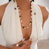 Imitation Pearl Tiger's Eye Stone Beaded Long Stacked Sweater Chain Autumn and Winter Elegant Fashion Necklace