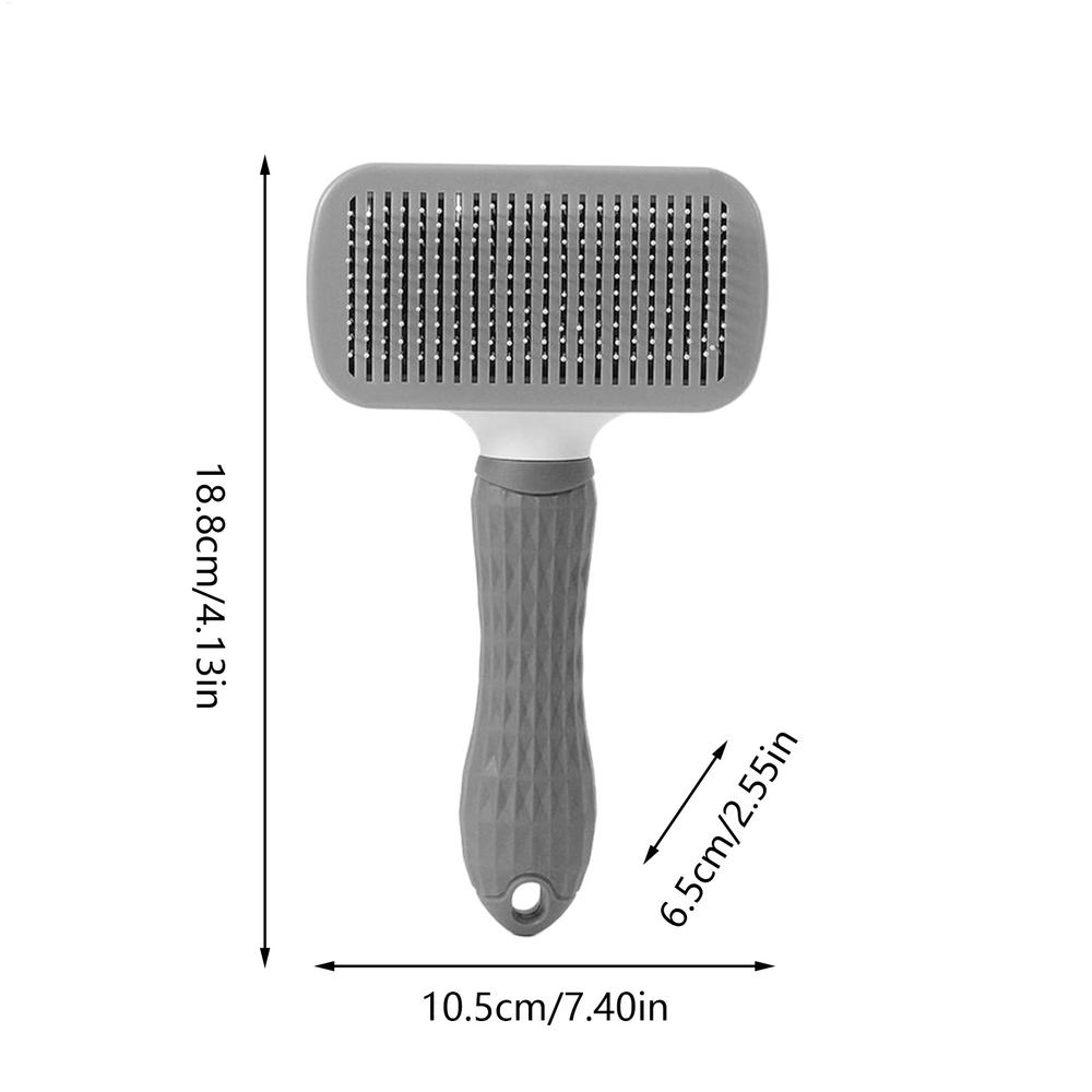 Pets Dematting Comb Portable Pet Dogs Brush Cat Comb Self Cleaning Pet Hair Remover Brush For Dogs Cats Grooming Tools