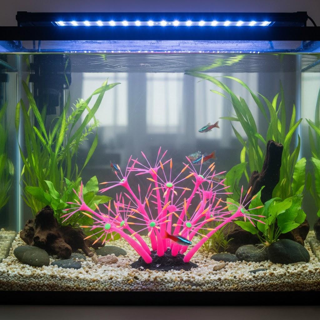 Luminous Artificial Coral Plants for Fish Tank Underwater Decoration Glowing Aquarium Decor Aquatic Landscape Supplies