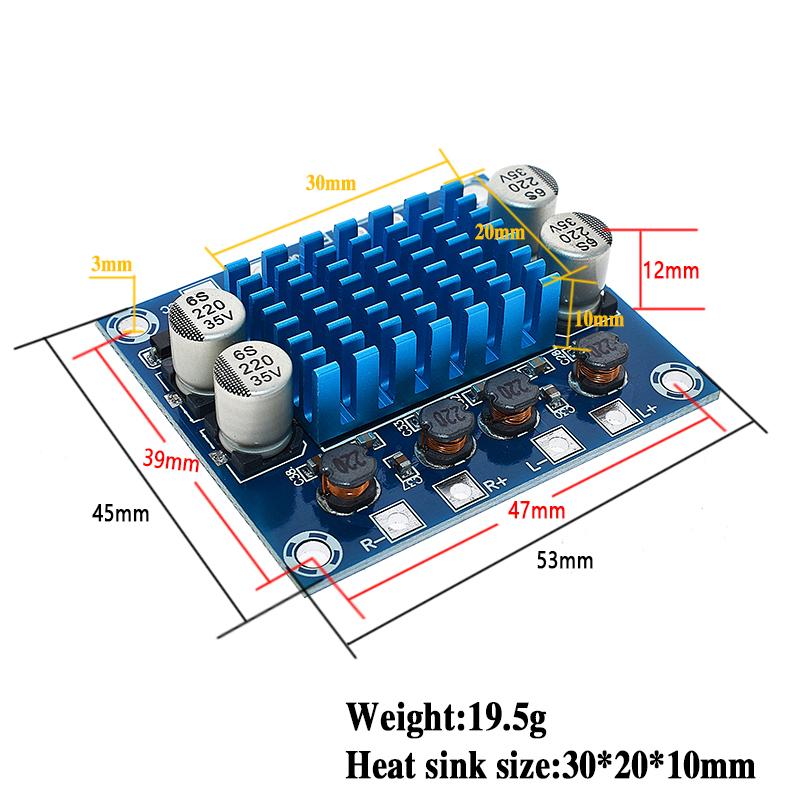 1-5PCS official TPA3110 XH-A232 30W+30W 2.0 Channel Digital Stereo Audio Power Amplifier Board DC 8-26V 3A C6-001
