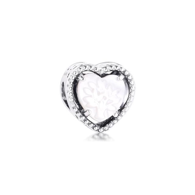 Fits Europe Bracelet Charms 925 Sterling Silver Love Heart Dangle Beads for Women Girls DIY Jewelry Making Gift Kralen