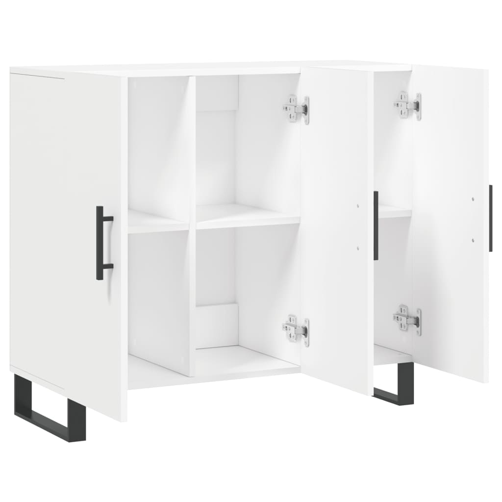 Sideboard White 90 x 34 x 80 cm Particleboard