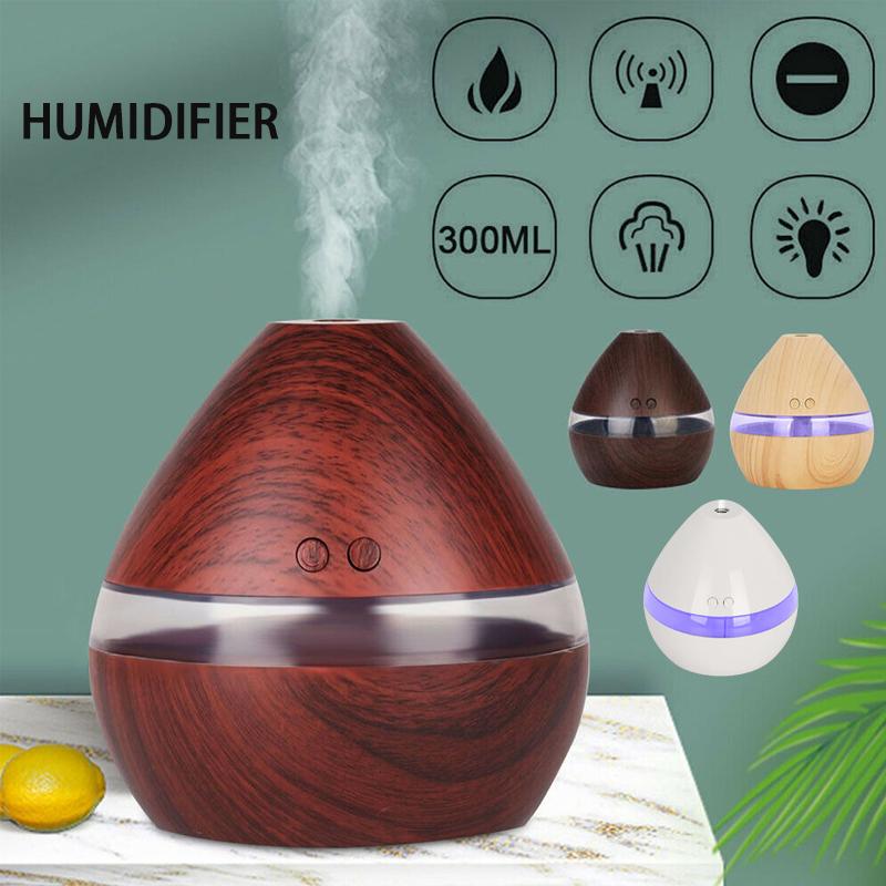 300ML LED Zdalny ultradźwiękowy nawilżacz powietrza Aroma Dyfuzor