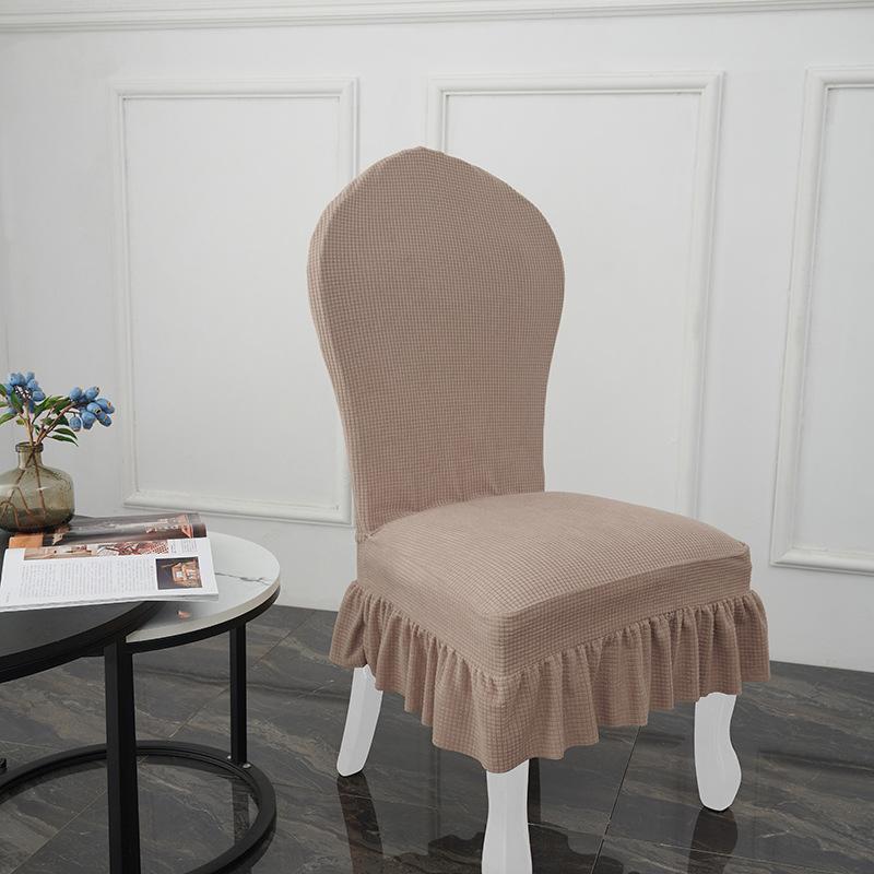 European-Style Skirted Spandex Chair Cover Premium Quality And Comfort Knitted Chair Cover Universal Seat Slipcovers