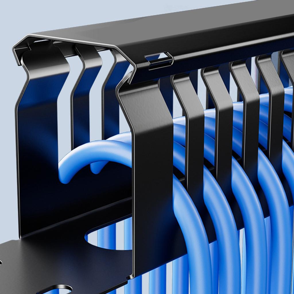 Industrial Strength 19" Data Center Cable Organizers 1U Rack 24 Division 48 Port Enterprise Networking Tool