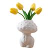 1pc Nordic Ceramic Vase Ornament with Mushroom Shaped Vase for Home Decoration Photography Props