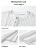 Golden Spear 2026 Summer Unisex Round Neck Hollow Button Half Sleeve T-shirt KF037