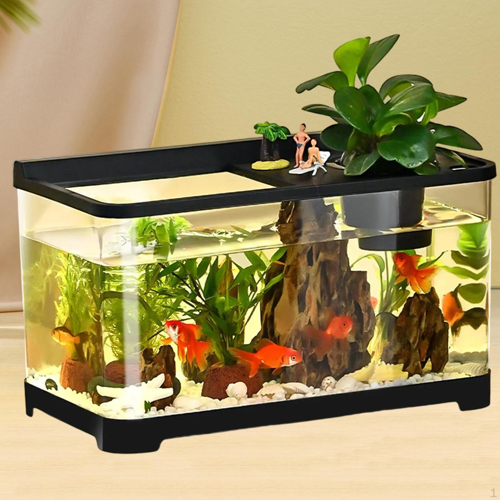 

Аквариум для рыбок Betta и рептилий 34x21x20 см Прозрачный дизайн чёрный
