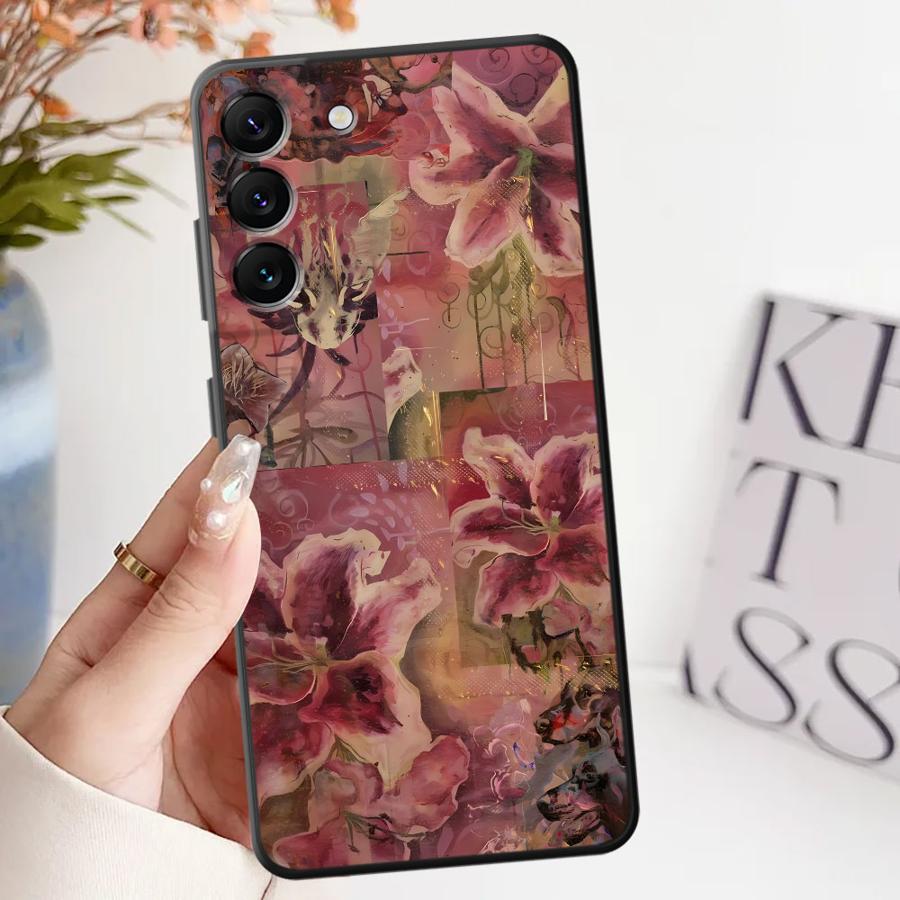 Phone Cover Case for Samsung Galaxy A26 A72 A23 A22 A25 A71 A32 A53 A35 A55 A41 A24 A52 A36 A73 A51 Lily Orchid Flower Print