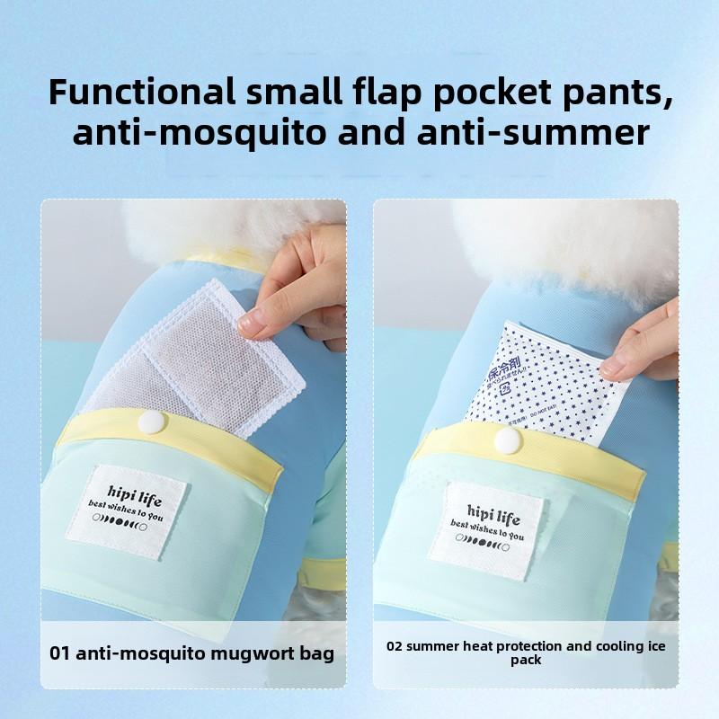 Summer Dog Going Out Sunscreen Cooling Color Matching Four-foot Sunscreen Clothing Medium and Small Dog Cat Cooling Pet Dog Clothing