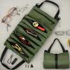 Durable Roll-Up Tool Bag Oxford Fabric Detachable Storage Bag Multi-Use Heavy-Duty Electrician Tool Kit Multi-Tool Organizer