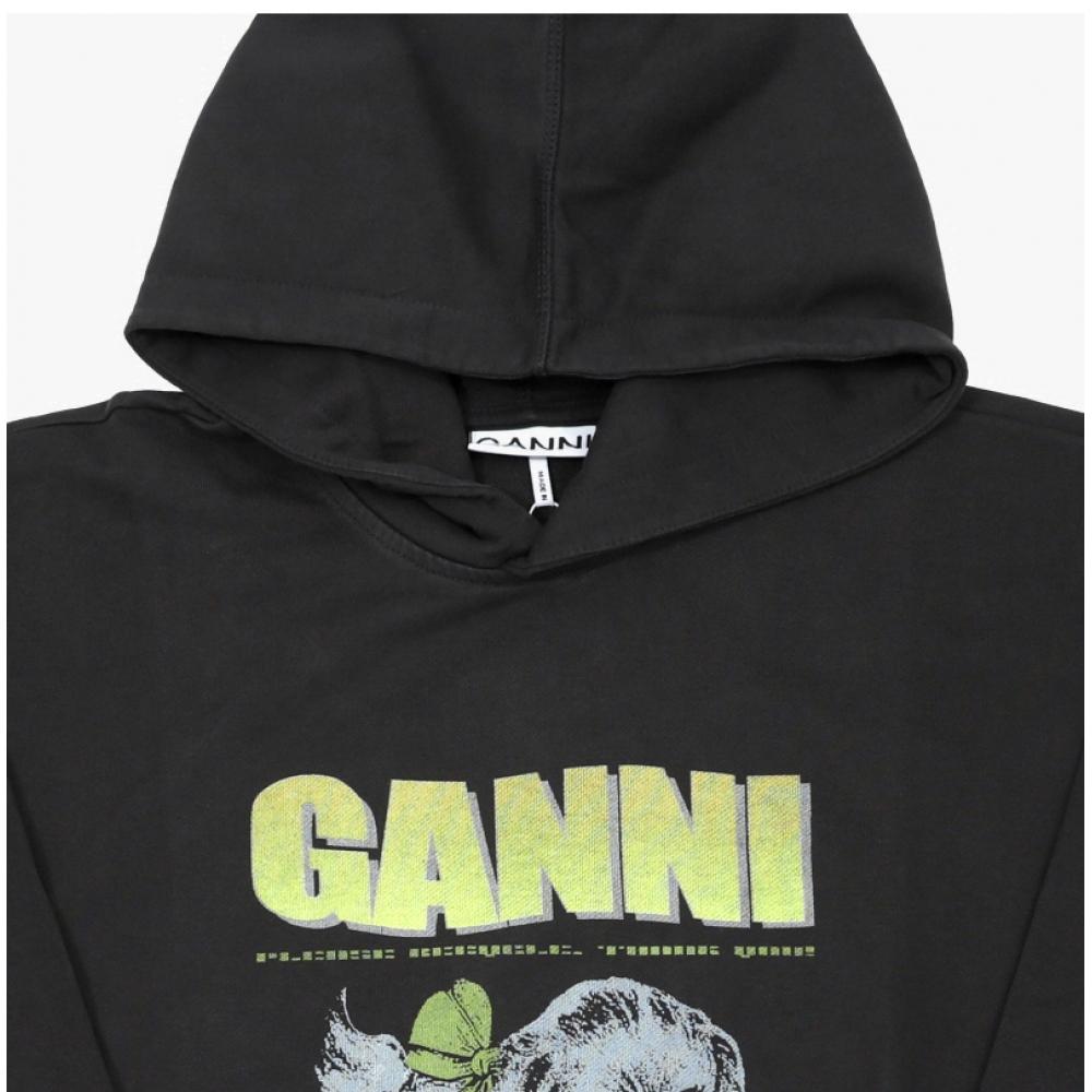 Ganni Women S Hoodie With Puppy Logo T4360 252