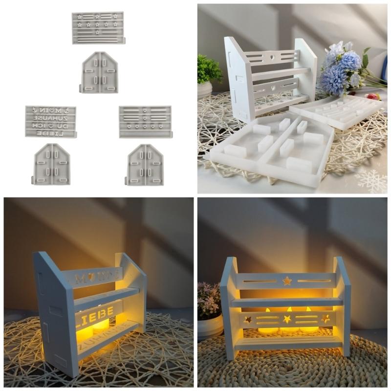 Formar för hantverk i harts med flera lager Silikonformar för hantverk Formar för sminkdisplay Silikontextur för sminkställ