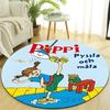 1pc Pippi Longstocking2 Design Printed Area Round Carpet for Bedroom Living Room Home Decor Rugs Mat Non Slip Mat Rug for Bedside