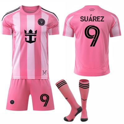 2025-26 Pink Football Uniform Set 9 Suarez Miami Club Home Jersey