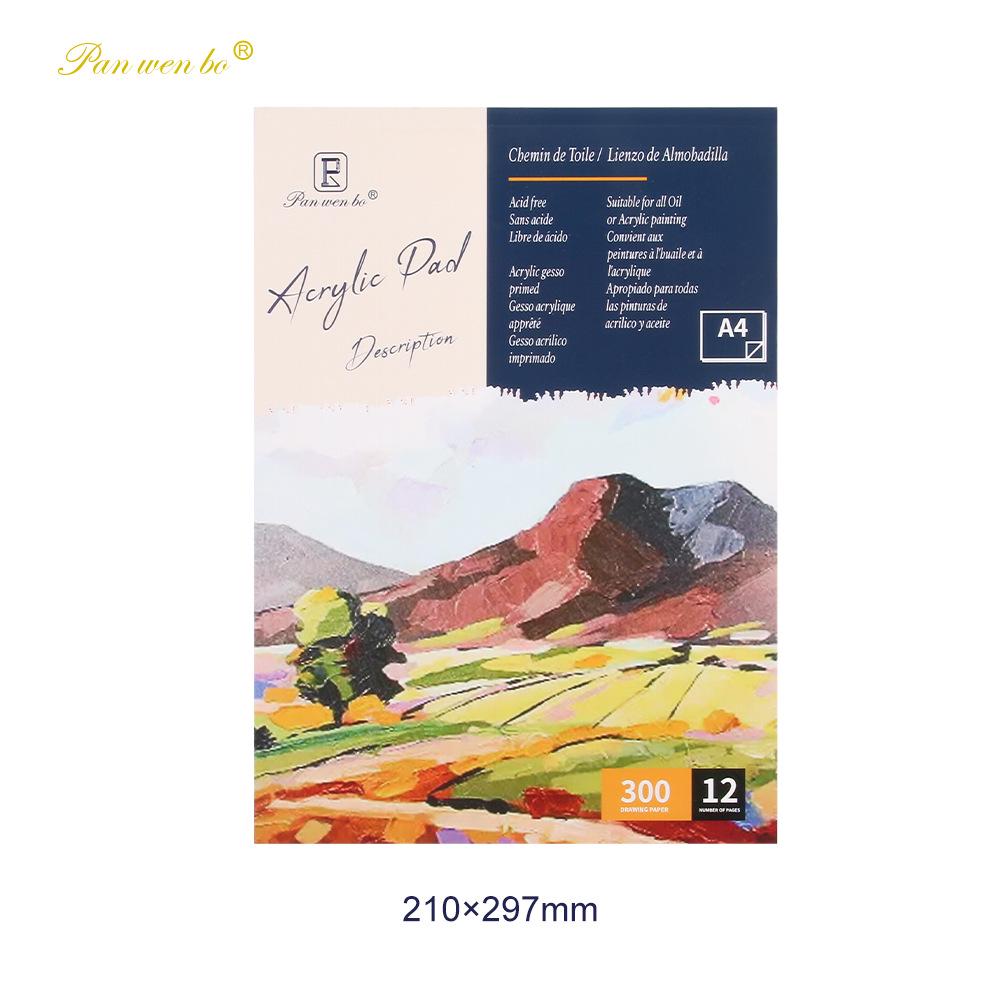 Acrylic Paper Pad for Art Students - A3/A4/A5 Sketchbook for Drawing, Watercolor, and Oil Painting