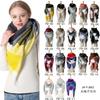 European and American Autumn and Winter New Yellow Grey Cashmere Large Plaid Square Scarf Women's Large Double-sided Shawl