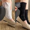Ruffle Foot Pile-up Leg Warmers Thin Leg Socks Elegant Leg Covers  Women's