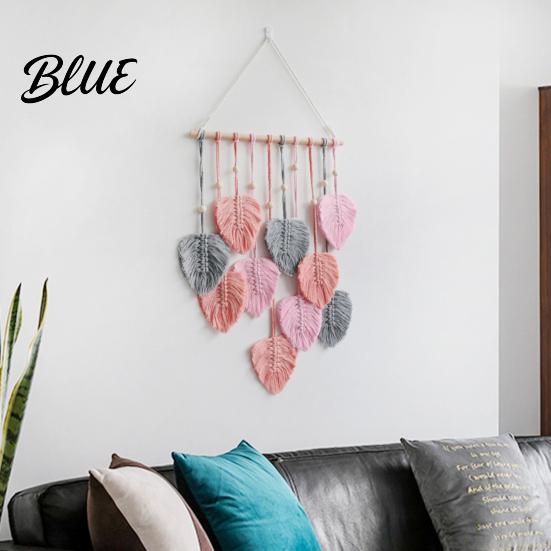 Harmony Creating Wall High Quality Macrame Handmade Large Boho Art Decor Yarn Woven Tapestry Leaf