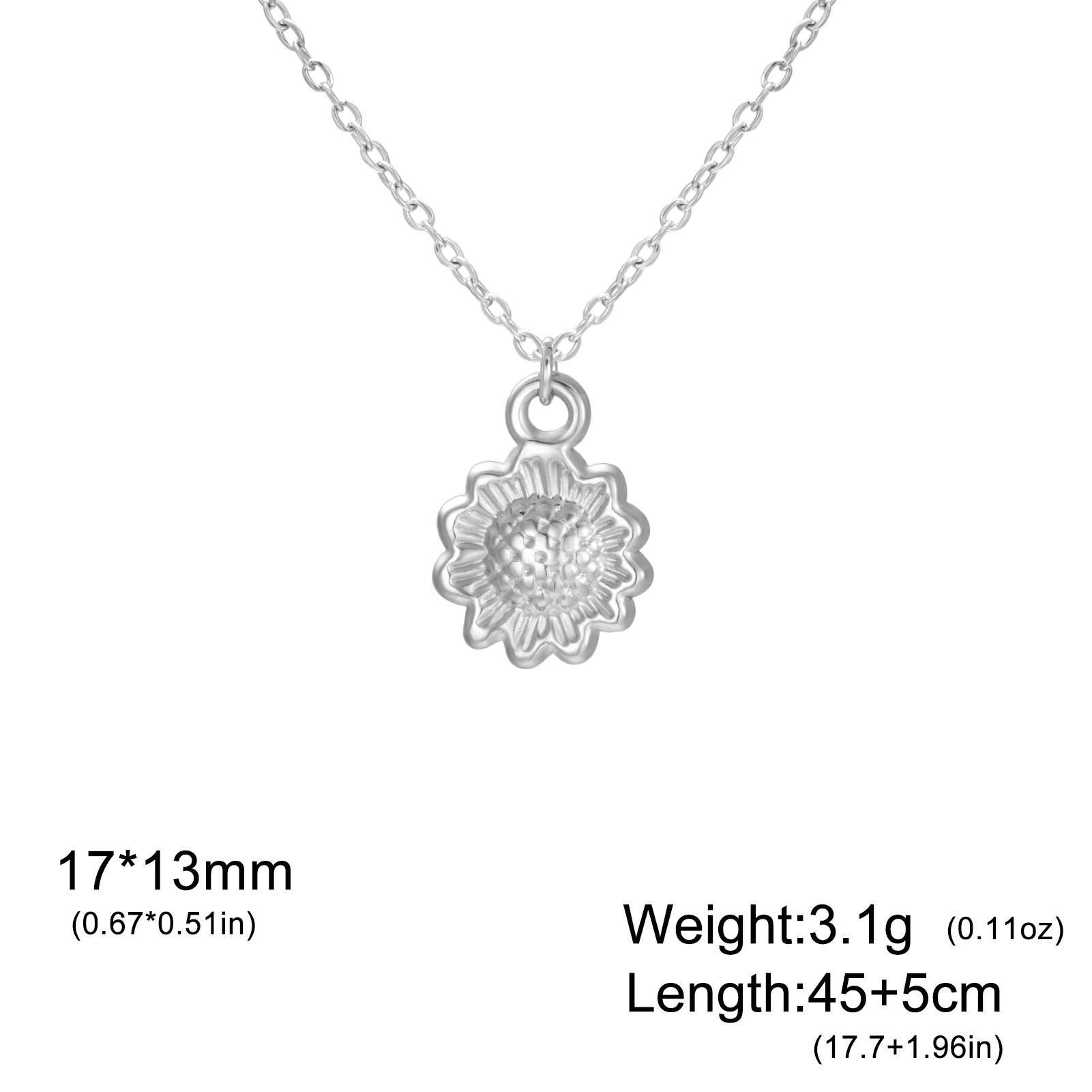 

Daisy Sunflower Pendant Necklace Floral Jewelry Gift For Women And Girls