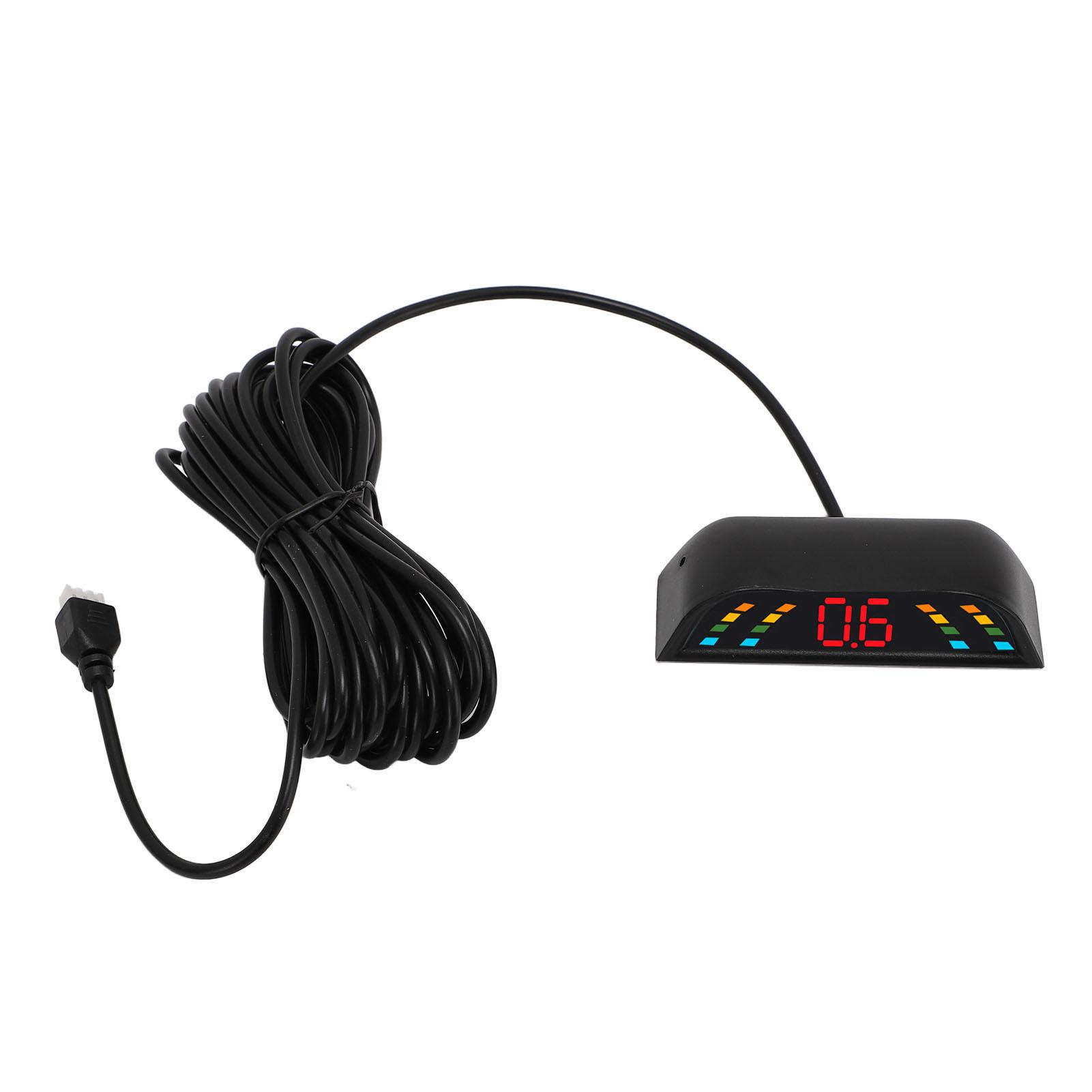 

Автомобильный радар заднего хода 4 датчика Звуковой сигнал Цифровой датчик парковки автомобиля Задний радар заднего хода Синий серебряный